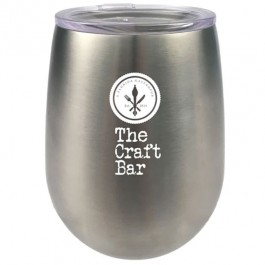 9 oz Stainless Steel Stemless Wine Glasses