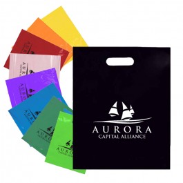 9 x 12 Printed Plastic Fold Over Die Cut Bag