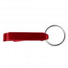 Custom Aluminum Bottle / Can Opener Keychains - Red