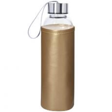 18 oz. Aqua Pure Glass Bottle With Metallic Sleeve