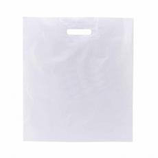 Imprinted White and Color Patch Handle Bags