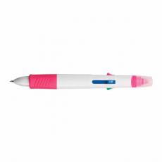 Printed Quatro Pen With Highlighter