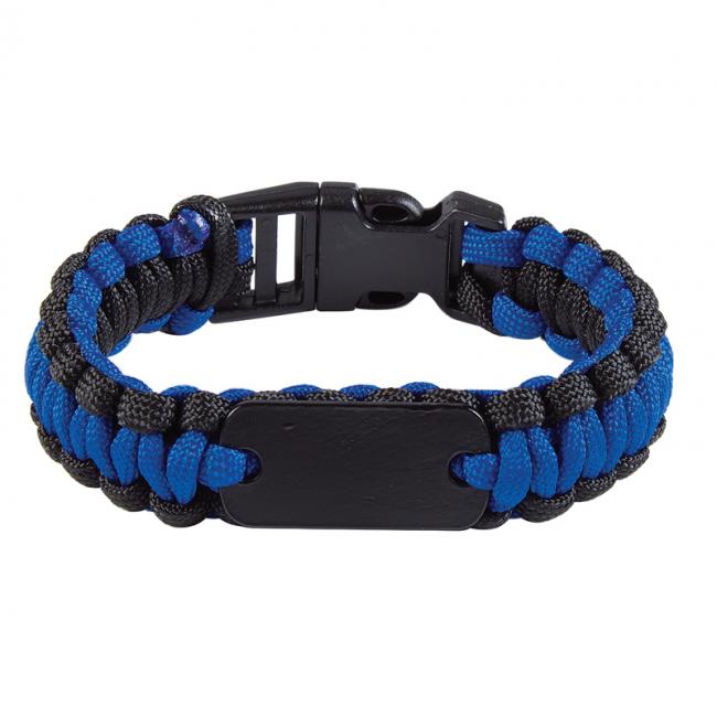 Paracord Survival Bracelet with Metal Plate | SilkLetter